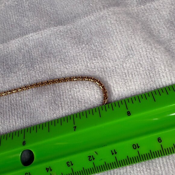 Vintage Gold-Tone Box Chain Necklace Monet with Adjustable Length Lobster Clasp - Picture 8 of 16